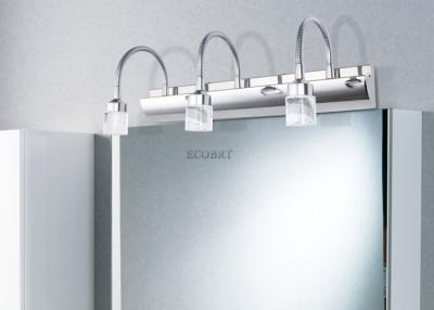 China Cuarto de baño cristalino flexible superficial que se enciende sobre el espejo 9W 3 - luces para el dormitorio en venta