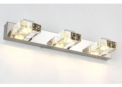 China Bridgelux high power 9W LED Crystal Bathroom Wall Lights 3 lights 50 / 60 Hz for sale