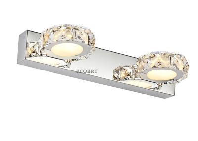 China Modern Crystal LED Bathroom Wall Light Sconce Fixtures SMD2835 for sale