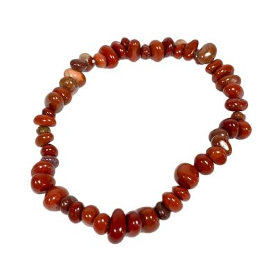 China FASHIONABLE Wholesale Irregular Natural Crystal Crushed Stone Red Jasper Crushed Stone Crystal Jewelry Making DIY Bracelet for sale