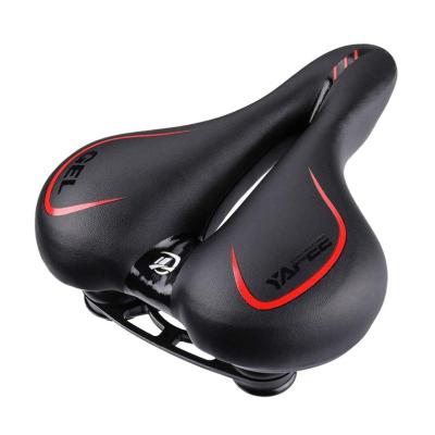 China Comfortable Soft Cushioning Hollow Saddle GEL Soft Hollow Mountain Bike Road MTB Saddle Seat for sale