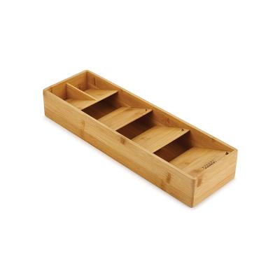 China Direct Selling Sustainable Natural Bamboo Ziplock Box Customized Compact Cutlery Organizer for sale