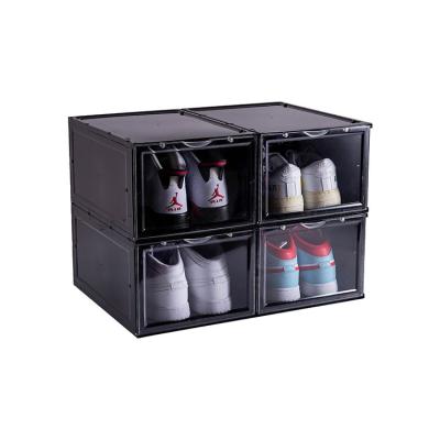 China Factory Direct Supply Viable Customized Logo Shoe Storage Box Plastic Shoe Organizer for sale