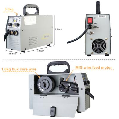 China PORTABLE Intelligent Flux Core Welder Machine 110V/220V MIG BEND No Gas 2 in 1 Inverter MIG Welding Machine for sale