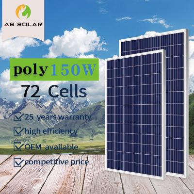 China AS High Quality Solar Panel 200watts Solar Panel Module Grade Poly PV Solar Panel 158.75mmx158.75mm for sale