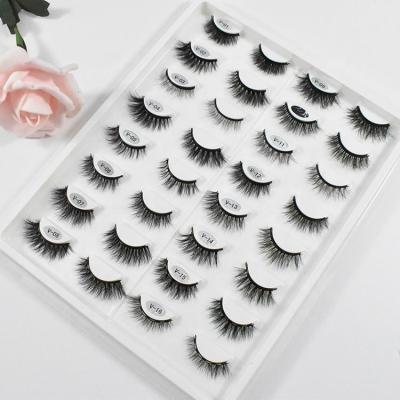 China Real Natural Hot Wholesale Long Eyelashes Fluffy Natural Magnetic Eyeliner With Tweezers for sale