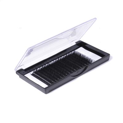 China Natural Luxury Deep Black Individual Premium Ellipse Long Flat Matte Faux Mink Eyelashes Extensions Lashes 7-16mm 0.12 0.15 0.18 0.2 for sale