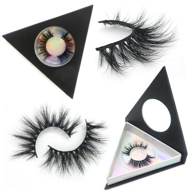 China Durable False Mink Eyelashes Full Strip Lashes Fluffy Mink Hair Lashes In Lashes Box Case Container for sale