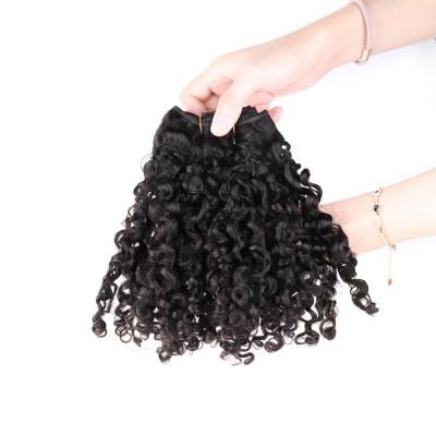 China 10a 100% Curly Pixie Curl Remy Cuticle Aligned Double Drawn Brazilian Hair for sale