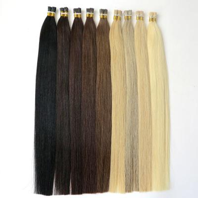 China Wholesale Natural Cheap Double Pulled Natural Russian Blonde Style Remy Human Keratin Real Prebonded I Cold Tip Hair Extensions For Sale for sale