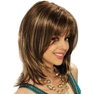 China Wholesale Synthetic Wig Front Bangs Lace Front Fashion Hair Lace Front Wig Silky Straight Wig for sale