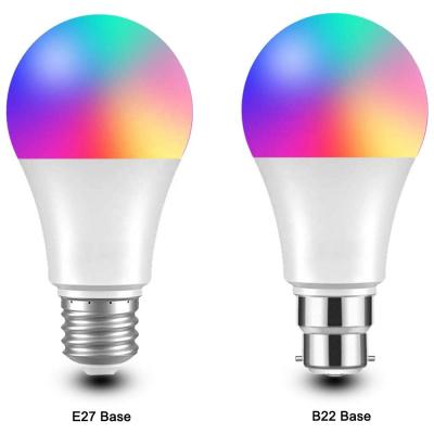 China Residential Multicolor E27 B22 9W RGB+CW LED Lamp Light 16 Million Color Changing Bulb + RGB Remote Control Led Bulb for sale