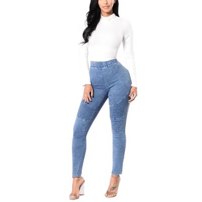 China 2021 Ladies jeans QUICK DRY high waist pants stretch bottoms skinny pants women denim pants for sale