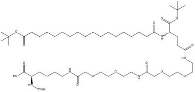 China Code: Fmoc-L-Lys[Oct-(OtBu)-Glu-(OtBu)-AEEA-AEEA]-OH (side chain intermediate) (1662688-20-1) for sale