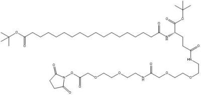 China Code: tBuO-Ste-γGlu(OtBu)-AEEA-AEEA-OH (side chain intermediate) (1118767-15-9) for sale