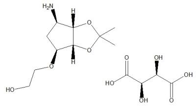 China 2-((3aR,4S,6R,6aS)-6-amino-2,2-dimethyltetrahydro-3H-cyclopenta[d][1,3]dioxol-4-yloxy)ethanol L-tataric acid 376608-65-0 for sale