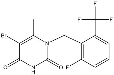 中国 5-ブロモ-1-(2-フローロ-6-トリフローロメチルベンジル) -6-メチル-1H-ピリミジン-2,4-ダイオン (830346-48-0) 販売のため