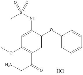 中国 N-(4-(2-Aminoacetyl)-5-Methoxy-2-Phenoxyphenyl) MethanesulfonamideHydrochloride 149436-41-9 販売のため