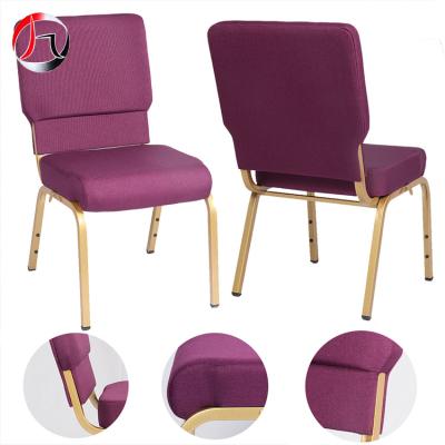 China Pastor Church Stacking And Interlocking High Quality Deluxe Connectable Upholstered Stacking Chair for sale