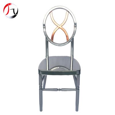 China Modern Wholesale High Quality Silver Phoenix Chairs Metal Banquet Wedding Chair for sale