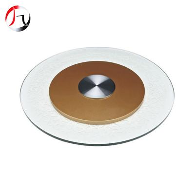 China Modern design table top susan tray glass lazy swivel lazy dish for banquet table for sale