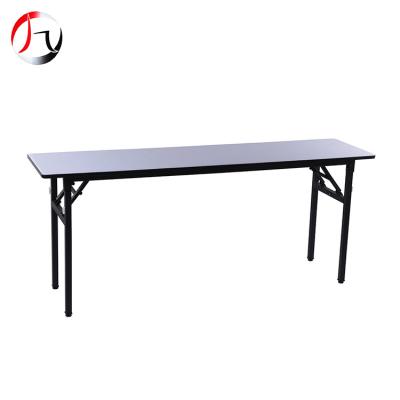 China Simple Design Modern White Plywood PVC Tables Hotel Banquet Event Party Rectangular Folding Table for sale