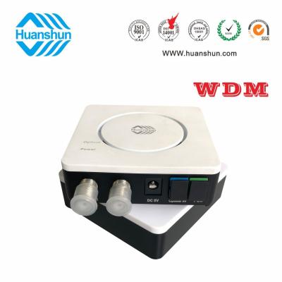 China Huanshun Wdm Double Output FTTH Optical Receiver 2X78dBm two ways for sale