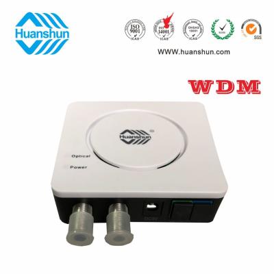 China Huanshun X/G/EPON Wdm Double Output FTTH Optical Receiver 2X78dBm two ways for sale