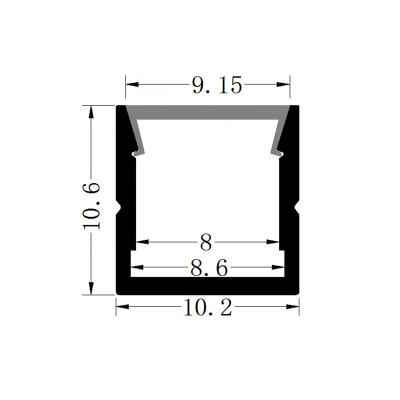 China Radiator 3m aluminum profile extrusion led profile 10*10mm led strip rack aluminum channel aluminum profile for sale