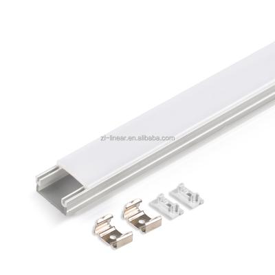 China 6063 Radiator silver standard t5 1M 2M 3M buried led aluminum profile for led lighting strip for sale