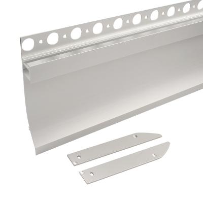 China 6063-T5 Silver Standard Aluminum Plaster Ceiling Profile 1M 2M 3M For Led Lighting Strip for sale