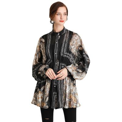 China Wholesale High Quality Custom Made Polyester Floral Pattern Ladies Jacket From Anti-Wrinkle Manufacturer for sale