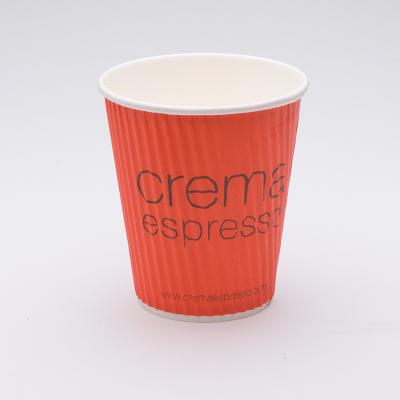 China Super Supplier High Quality Ripple 4oz Disposable Vertical Corrugated Ripple Cups for sale