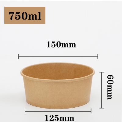 China Hot Sale Microwavable Waterproof Biodegradable Wrapping Paper Ramen Custom Paper Bowl With Lids for sale