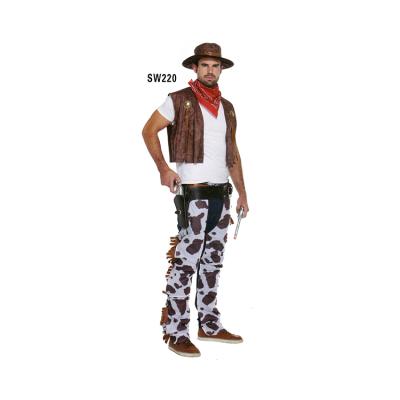 China Carnival Material Costumes Halloween Cowboy Cosplay Costume Men's Eco-Friendly Cosplay Costume for sale