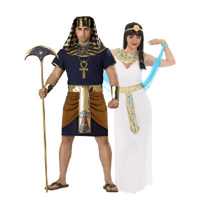 China Eco-friendly Ancient Egyptian King Cosplay Queen Cosplay Party Costume Halloween Carnival Costumes for sale