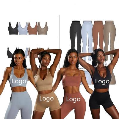 China 2022 Custom Womens Fitness Spring Workout Equipment Gym Clothing Breathable Yoga Pilates Clothing 2 Piece Activewear Yoga Set for sale