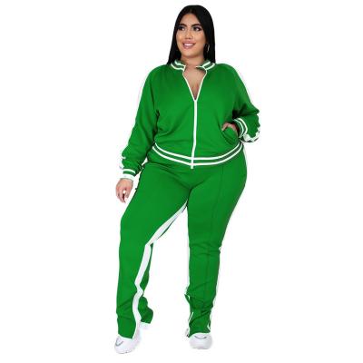 China Custom 2 Pce Plus Size Women Breathable Sports Suit Set Hooded Zipper Jogging Sweater for sale