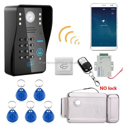 China HD 720P Wireless Password WIFI RFID Door Phone Doorbell Intercom Visual Night Vision+Electronic Door Lock+Waterproof CRNA SYWIFI012RDNO for sale