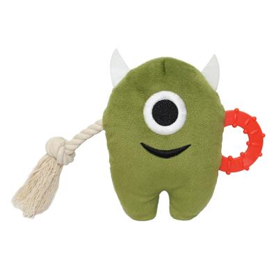 China Viable Free Sample Cute One-eyed Alien Plush Interactive Unique Toys For Dogs Dogs Toy Supplies Llittlest Pet Shop Squeaky Pet Toy for sale