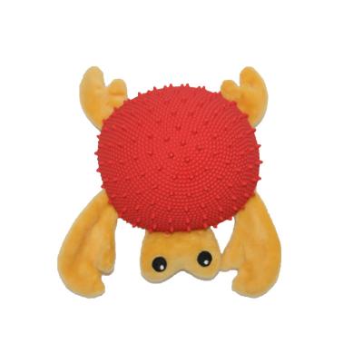 China Amazon Best Quality Pet Toys Stuffed Back Shell Crab Puppy Small Pet Interaction Kitten Viable Selling Training Toy for sale