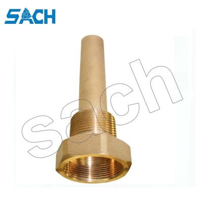 China Lead Free Brass Construction 3/4 NPT Brass Thermowell for 9Scale Thermometers for sale