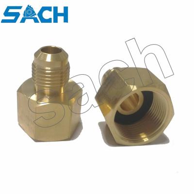 China Brass connector for gas meter with trim x 3/8' flare reduction for sale