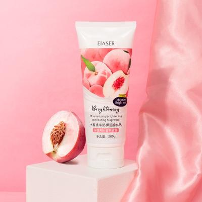 China Cosmetic Factory Custom LOGO Body Care Product - Natural Whole Body Essence Moisturizer Available Cream - Peach Milk Body Lotion for sale