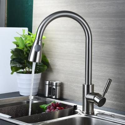 China New Design Adjustable Modern Mixer Tap OET-010 304 Stainless Steel Pull Out Sink Kitchen Faucet for sale