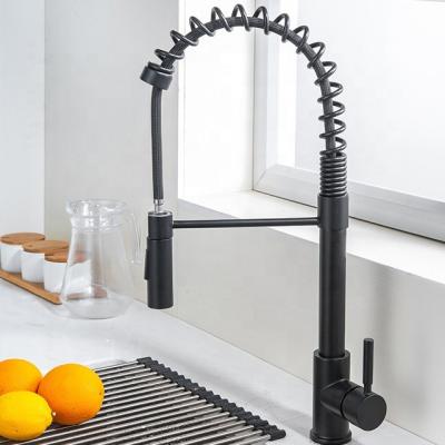 China Pull Out Adjustable Pull Out Spray Stainless Steel Modern Head Kitchen Faucet OET-019 With Hot And Cold Adjustment for sale