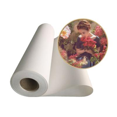 China Formate Roll Soft 220gsm Matte Polyester Inkjet Canvas Wide Size 44