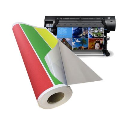 China Inkjet Printing Removable Eco Solvent Polyester Fabric Roll Self Adhesive Canvas for sale