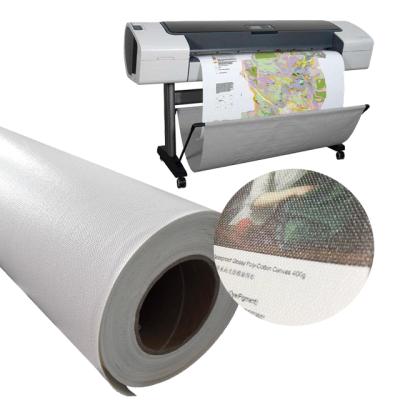 China Inkjet Printing Premium Glossy 360Gsm Cotton Canvas Roll For Dye Inks Digital Printing for sale