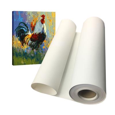 China Photograhic Printing Wholesale Cotton Art Canvas For Inkjet Printing Waterproof White 360gsm Polyester for sale